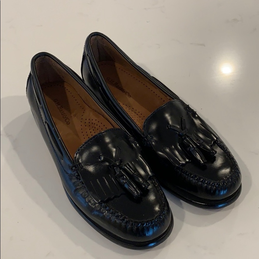 GH Bass & Co black loafers